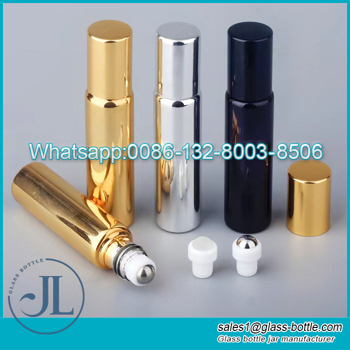 10ml Gold Plating Essential Oil Roller Bottles Manufacturer