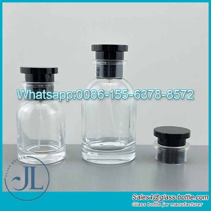 Bouteilles en verre bleu Conteneurs d'huile essentielle avec bouchons noirs  - Fabricant de bouteilles, pots et conteneurs en verre fiable