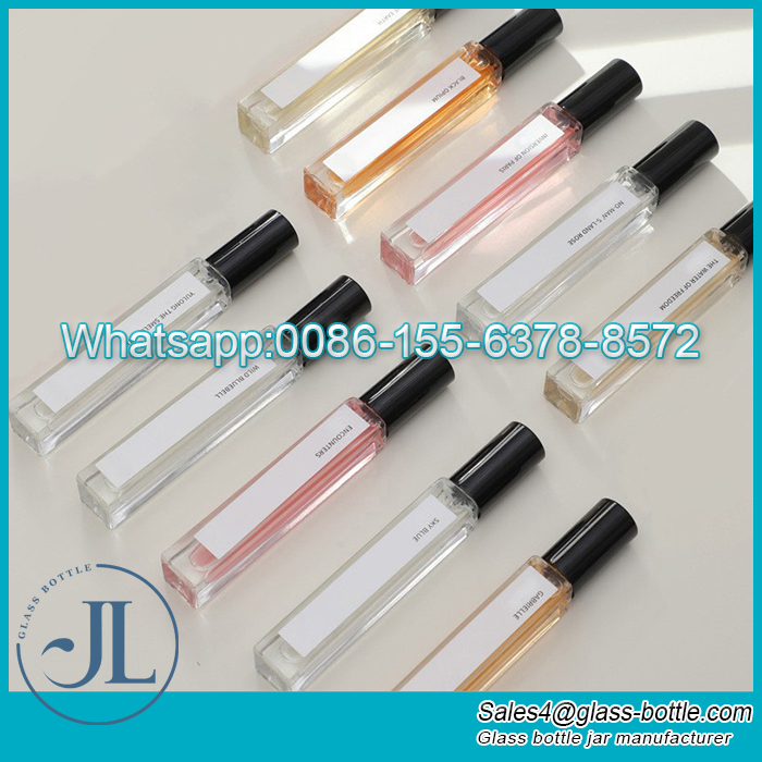 10ml Square Glass Perfume Sample Vials with Screw Spray