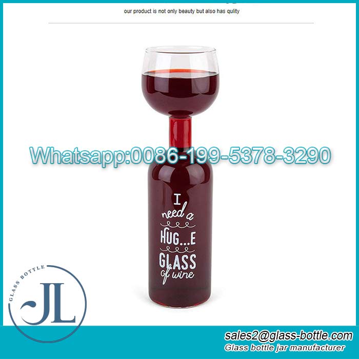 750ml Luxury high borosilicate long neck glass decanter for wine