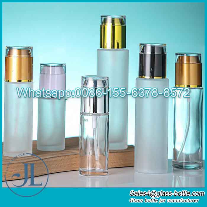 Multiple Size Emulsion Bottle Pump with Electroplated Lid