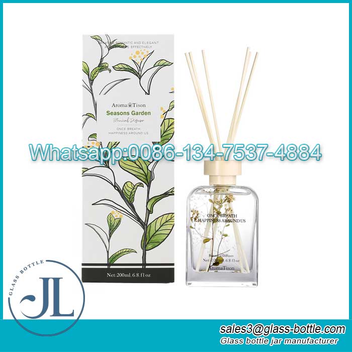 Refillable Glass Aroma Reed Diffuser Bottle with Gift Box