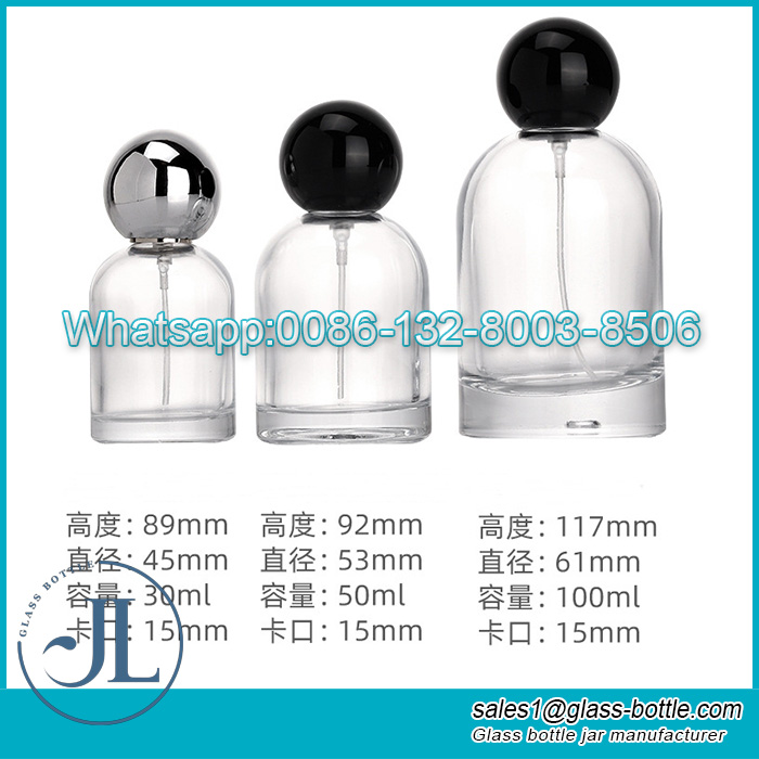 30ml 50 ml 100 ml transparenter Glasparfümflaschenlieferant