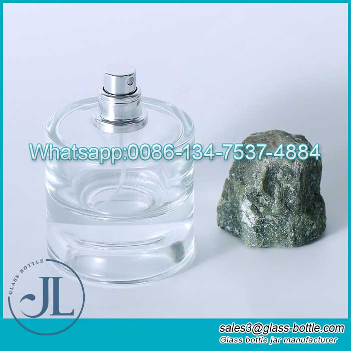 Proveedor de perfume pulverizador redondo con tapas de piedra