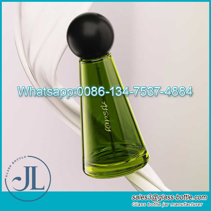 100ml conical high-grade glass cosmetic bottle