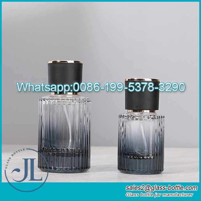 30ml 50ml Gradient black glass perfume bottle supplier