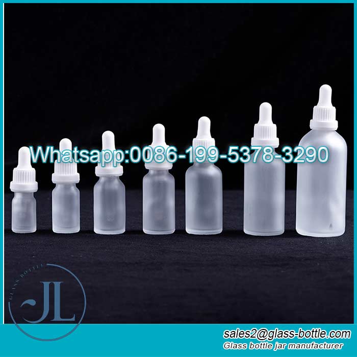 Custom 5ml-100ml frosted glass essence oil bottle factory