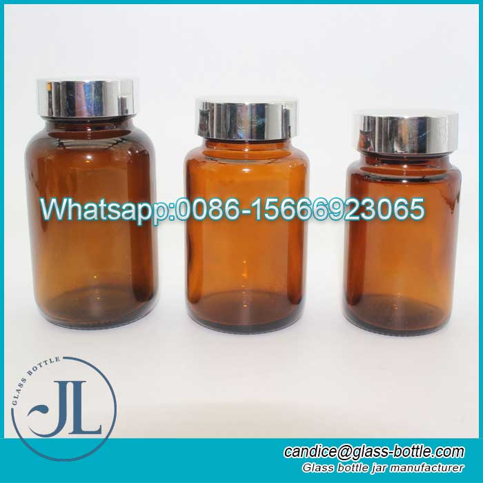 150 ml 5 oz Amber Glass Wide Mouth Packer Bote