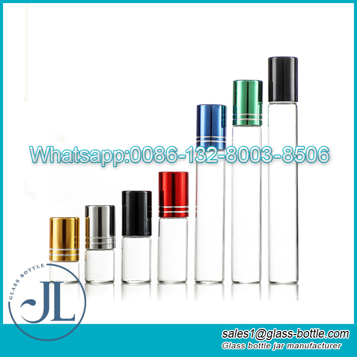 Slim Tube Glass Roll On Essential Oil Perfume Bottle Manufacturer